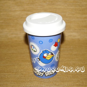 Термостакан "AngryBirds" голубой